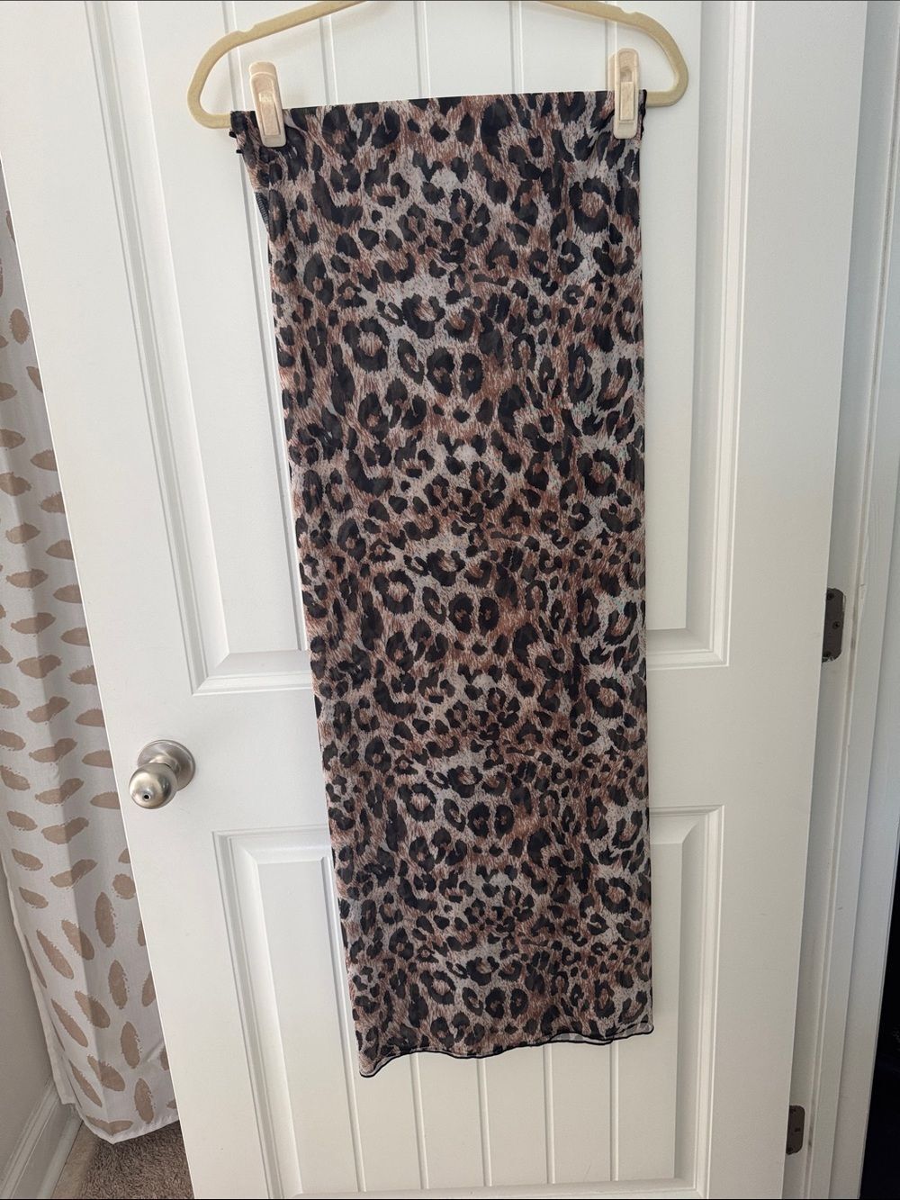 Leopard Print Scarf / Wrap - Brown & Black